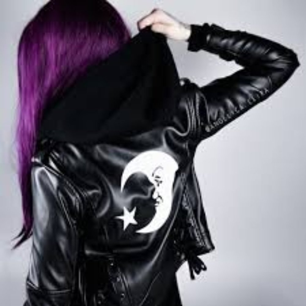 🌙Luna Vega Vegan Leather Biker Jacket S